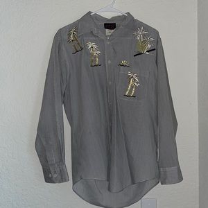 VINTAGE PALM TREE BUTTON DOWN